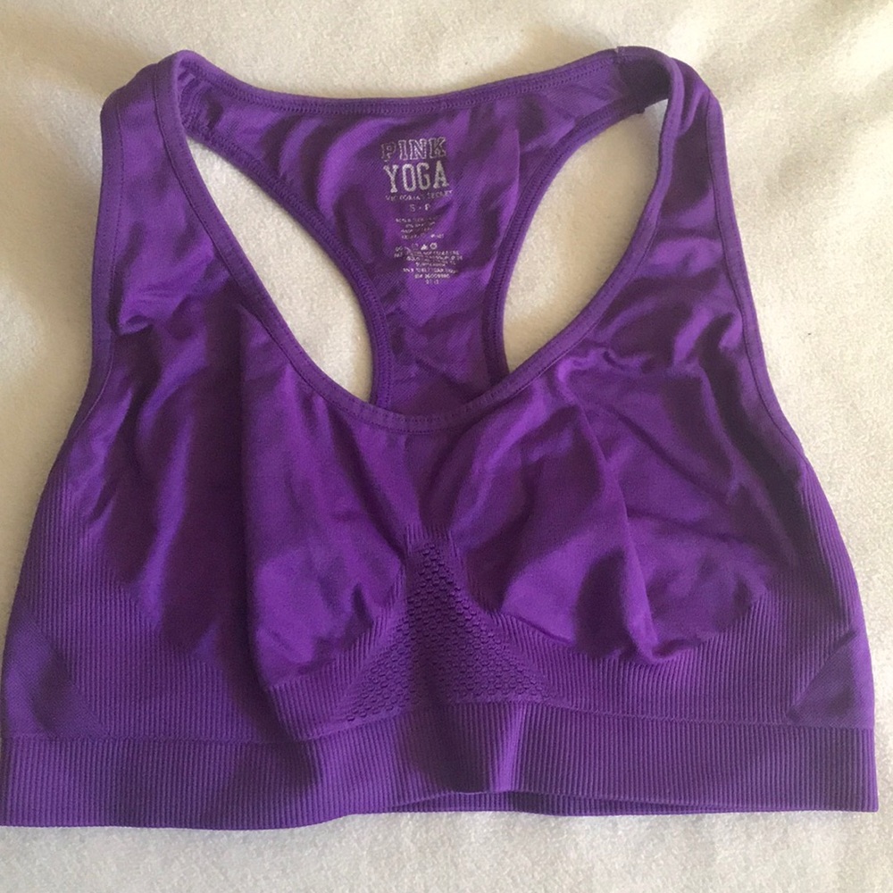 Pink Victoria secret purple yoga sport bra